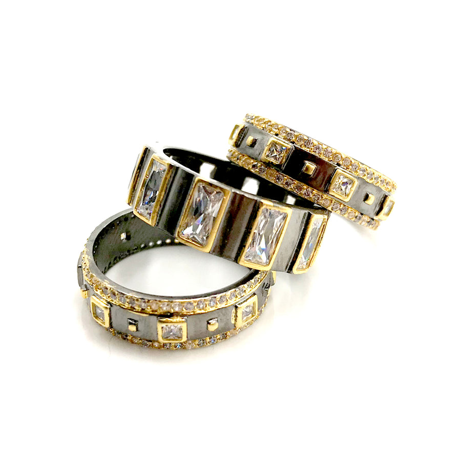 3 Stack CZ Ring Set