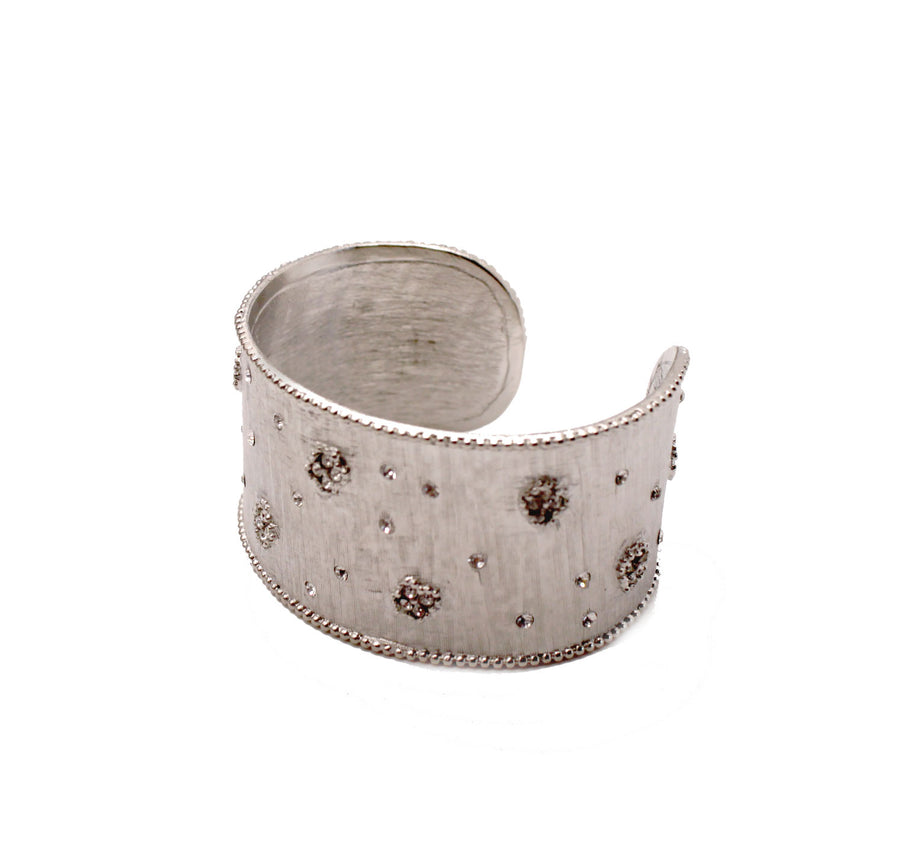 Cuff with Flowers and Crystals