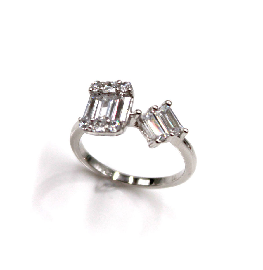 Double Square Stone Ring