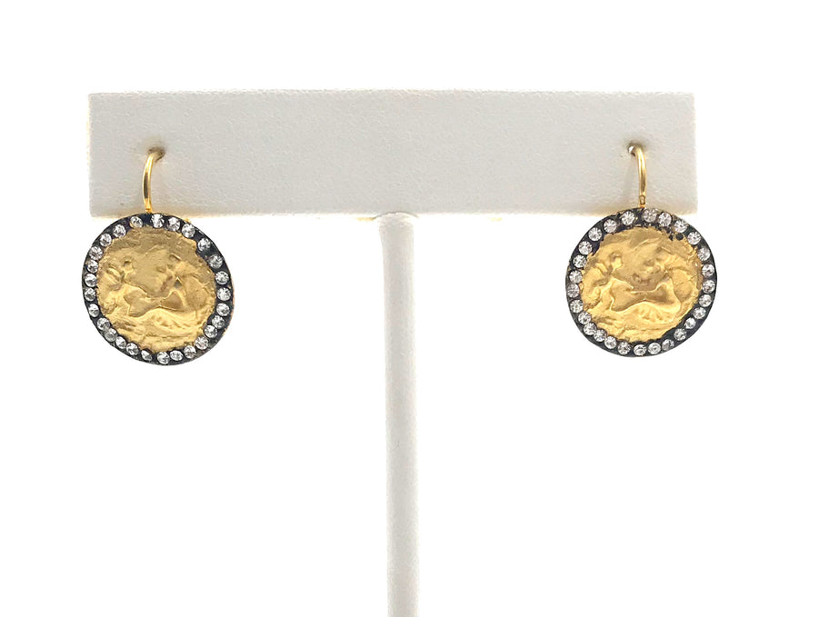 Mother & Child Coin Earrings