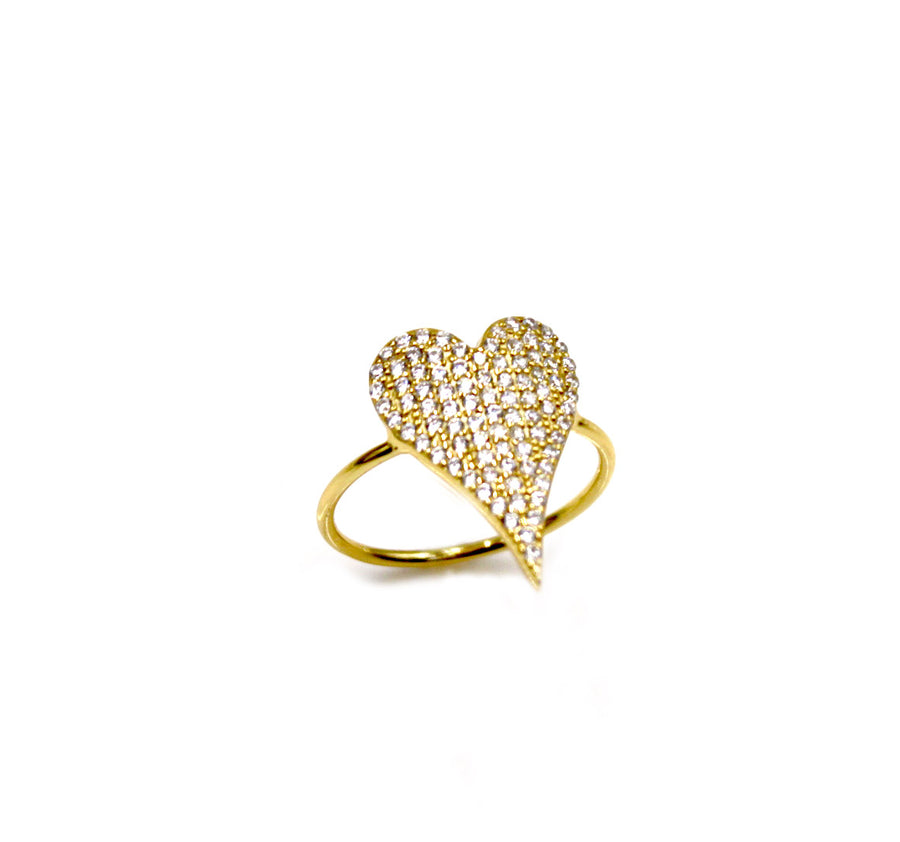 Pave Heart Ring