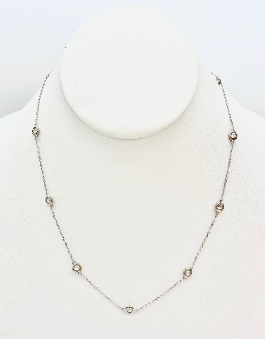 Necklace with CZs - 18