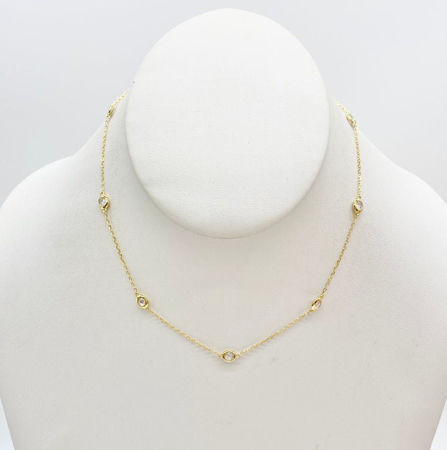 Necklace with CZs - 18