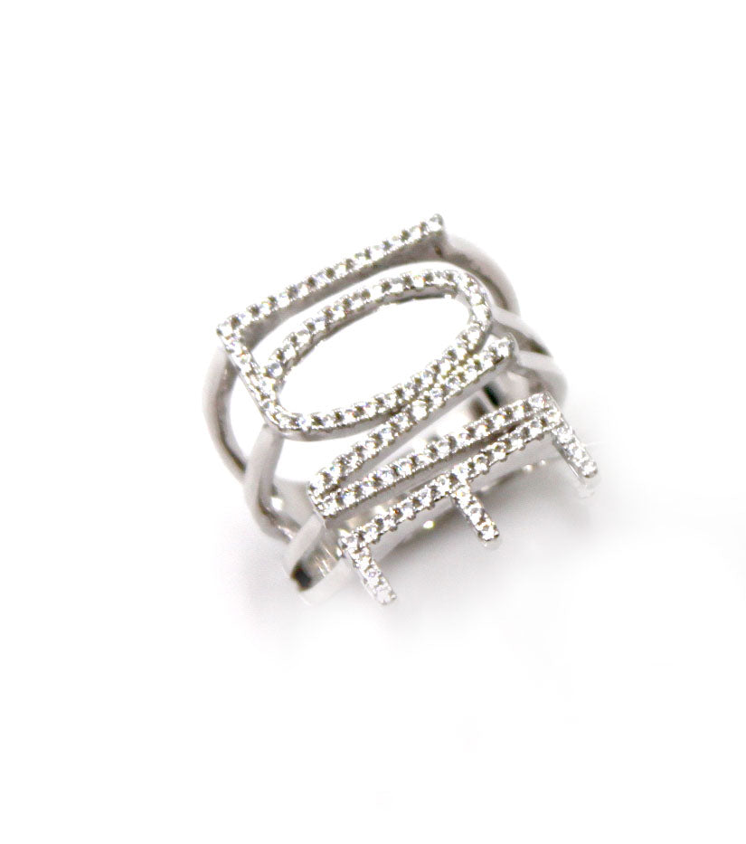 Pave LOVE Ring