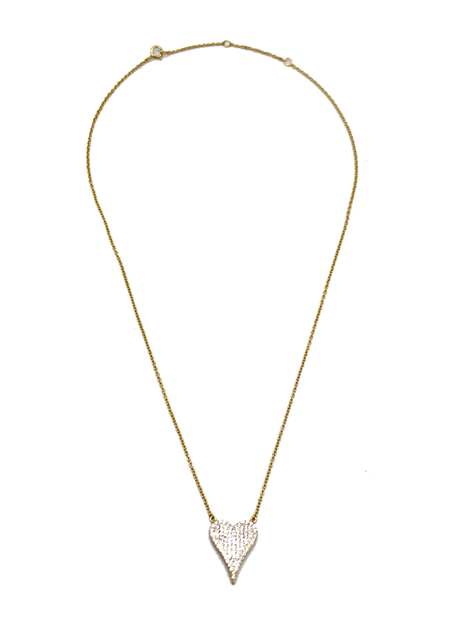 Pave Heart Necklace