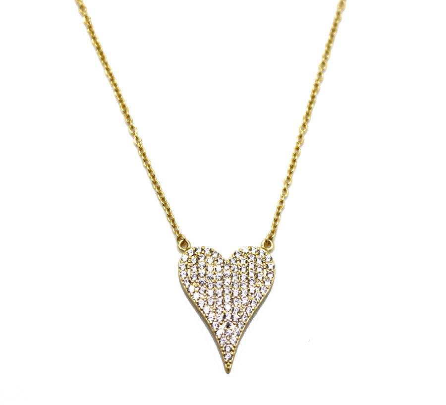 Pave Heart Necklace