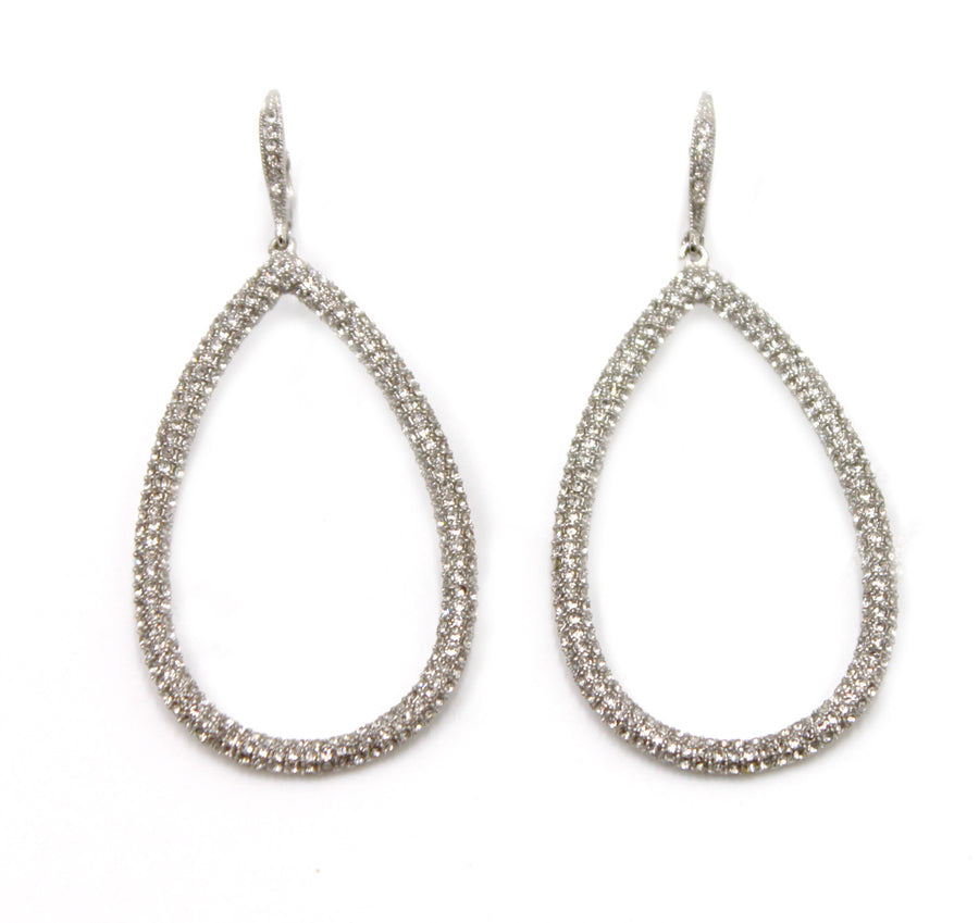 Pave Pear Earrings