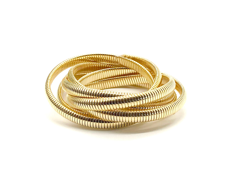 Thin 6 Wrap Cobra Stretch Bracelet