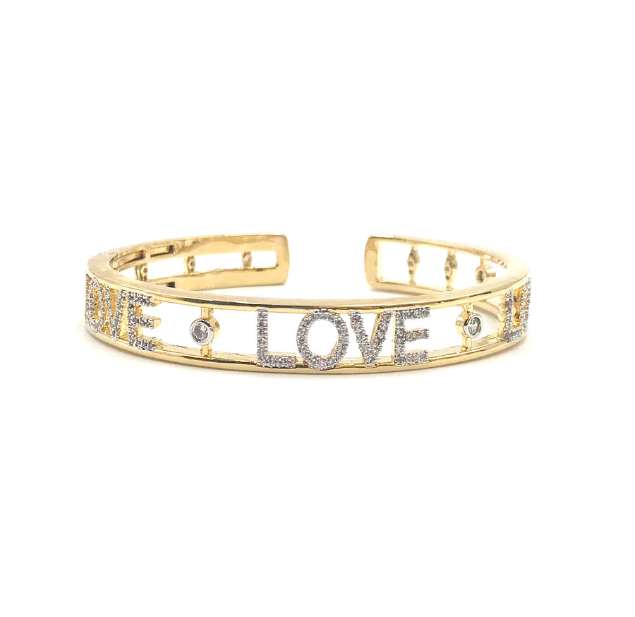 Pave LOVE bangle