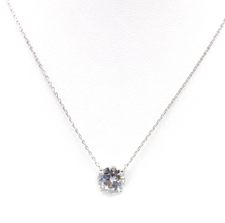 Necklace with 8mm CZ