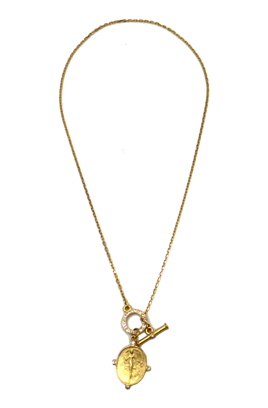 Toggle Necklace with Lady Charm